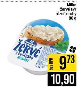 Jip Milko žervé sýr různé druhy nabídka