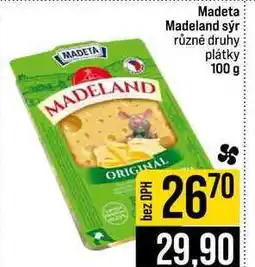 Jip Madeta Madeland sýr různé druhy plátky nabídka