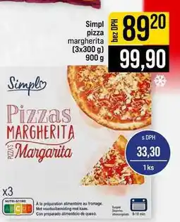 Jip Simpl pizza margherita (3x300 g) 900 g nabídka