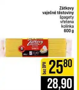 Jip Zátkovy vaječné těstoviny špagety vřetena kolínka nabídka
