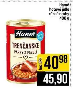 Jip Hamé hotové jídlo různé druhy nabídka