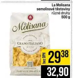 Jip La Molisana semolinové těstoviny různé druhy nabídka