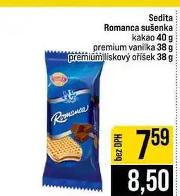 Jip Sedita Romanca sušenka kakao 40 g premium vanilka 38 g premium lískový oříšek 38 g nabídka