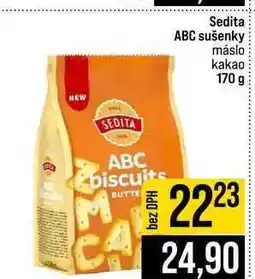 Jip Sedita ABC sušenky máslo kakao nabídka