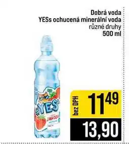 Jip Dobrá voda YESS ochucená minerální voda různé druhy nabídka