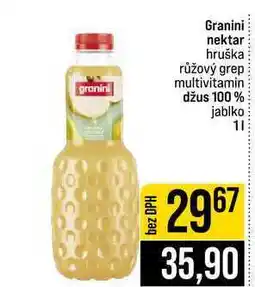 Jip Granini nektar hruška růžový grep multivitamin džus 100% jablko nabídka