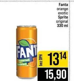 Jip Fanta orange exotic Sprite original nabídka