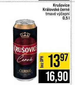 Jip Krušovice Královské černé tmavé výčepní nabídka