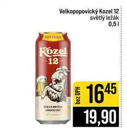 Jip Velkopopovický Kozel 12 světlý ležák nabídka