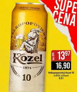 Jip Velkopopovický Kozel 10 světlé výčepní nabídka