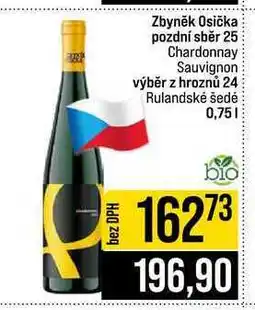 Jip Zbyněk Osička pozdní sběr 25 Chardonnay Sauvignon výběr z hroznů 24 Rulandské šedé nabídka