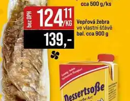 Jip Vepřová žebra ve vlastní šťávě bal. cca nabídka