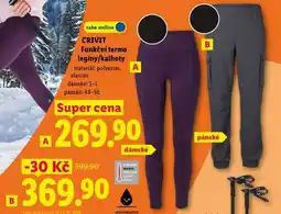 Lidl CRIVIT Funkční termo legíny/kalhoty nabídka
