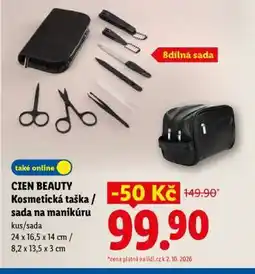Lidl CIEN BEAUTY Kosmetická taška / sada na manikúru nabídka