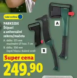 Lidl PARKSIDE Štípací a univerzální sekera/mačeta nabídka