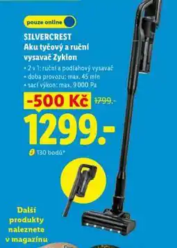 Lidl SILVERCREST Aku tyčový a ruční vysavač Zyklon nabídka
