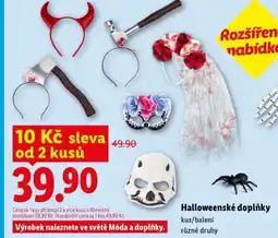 Lidl Halloweenské doplňky nabídka