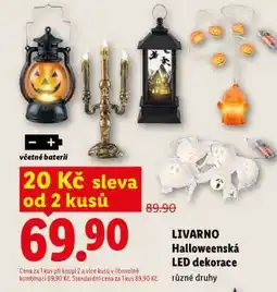 Lidl LIVARNO Halloweenská LED dekorace nabídka