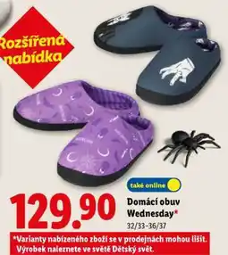 Lidl Domácí obuv Wednesday nabídka