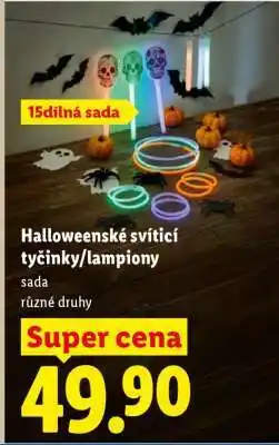 Lidl Halloweenské svíticí tyčinky/lampiony nabídka