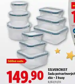 Lidl SILVERCREST Sada potravinových dóz – 3 kusy nabídka