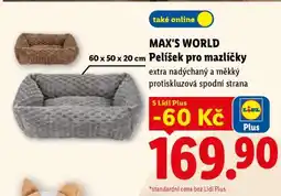Lidl MAX'S WORLD Pelíšek pro mazlíčky nabídka