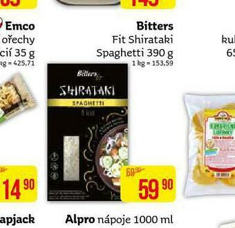 Teta Bitters fit shirataki spaghetti nabídka