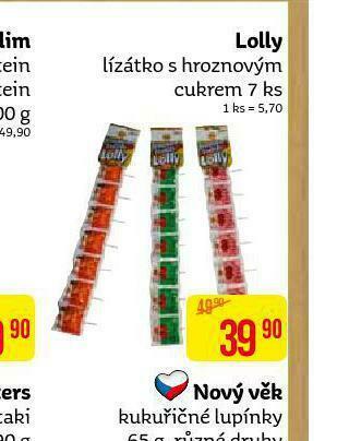 Lolly lízátko s hroznovým cukrem