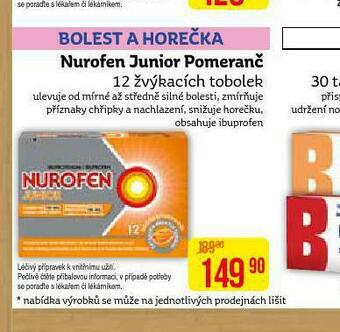 Teta Nurofen junior pomeranč nabídka