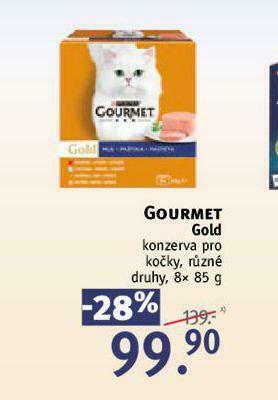 Rossmann Gourmet gold konzerva pro kočky nabídka