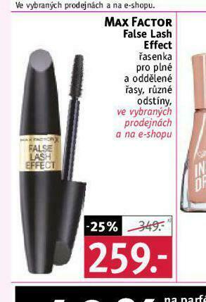 Rossmann Max factor řasenka nabídka
