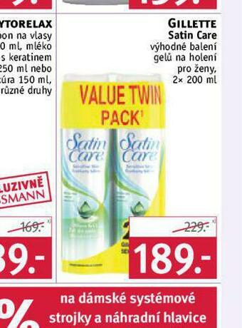 Rossmann Gillette satin care gel na holení nabídka