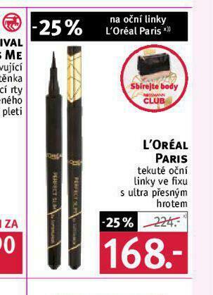 Rossmann Loreal paris tekuté oční linky nabídka
