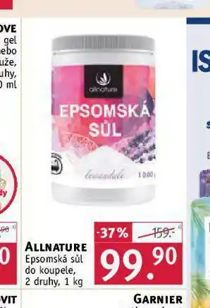 Allnature epsomská sůl do koupele