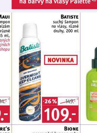 Rossmann Batiste suchý šampon nabídka