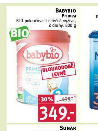 Rossmann Babybio primea bio pokračovací mléčná výživa nabídka