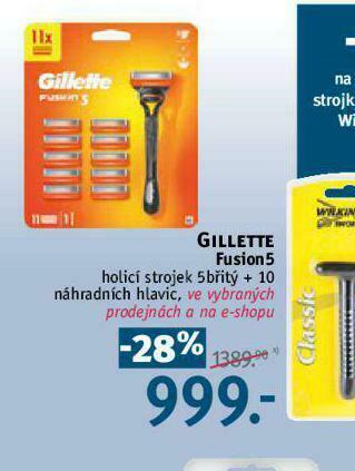 Rossmann Gillette fusion5 holicí strojek nabídka