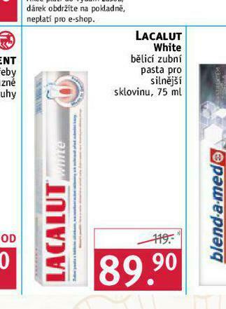 Rossmann Lacalut white bělicí zubní pasta nabídka
