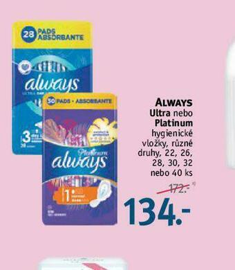 Rossmann Always dámské vložky nabídka