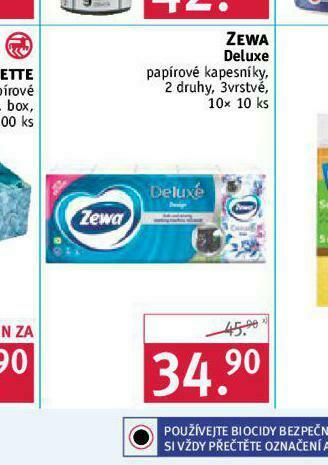 Rossmann Zewa deluxe papírové kapesníky nabídka