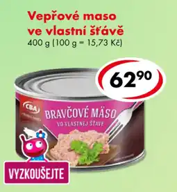 CBA CBA bravčové maso vo vlastnej šťave nabídka