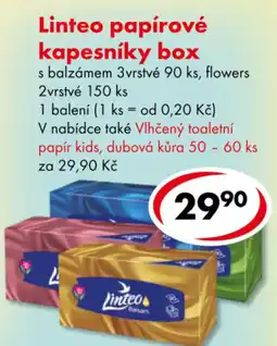 CBA Linteo papírové kapesníky box nabídka