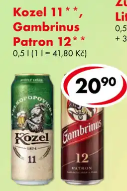 CBA Kozel 11, Gambrinus Patron 12 nabídka