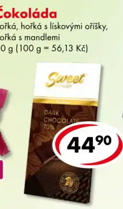CBA Sweet čokoláda nabídka