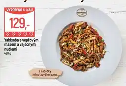 Globus Restaurace Yakisoba s vepřovým masem a vaječnými nudlemi nabídka
