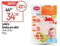 Globus Le&Co šunka pro děti nabídka