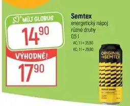 Globus Semtex energetický nápoj nabídka