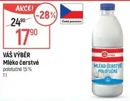 Globus Váš výběr mléko čerstvé polotučné 1,5 % nabídka