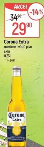 Globus Corona Extra mexické světlé pivo nabídka