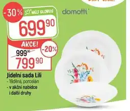 Globus domotti jídelní sada lili nabídka